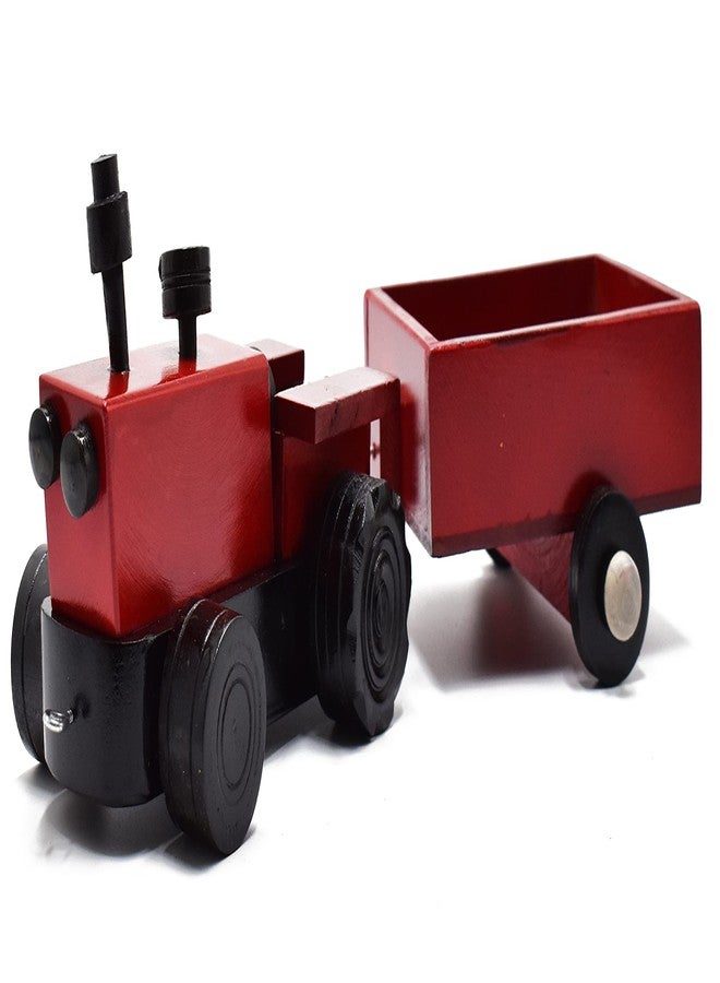justhandmade Just Handmade Wooden Aeroplane | Tractor with Trolley, Colors May Vary(Combo of 2) - Image 4